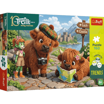 Puzzle Rodzina Treflików, Inspired By Trends 160 el. Urocza Krówka - opakowanie