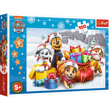Puzzle 100 el. Świąteczny Psi Patrol