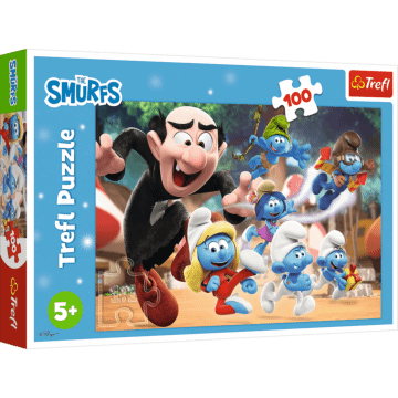 Puzzle Smerfy 100 el. Nauki Papy Smerfa - opakowanie