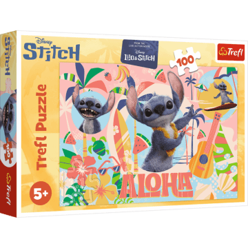 Puzzle Lilo & Stitch 100 el. Stitch i przyjaciele w akcji