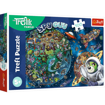 Puzzle Rodzina Treflików 100 el. Trefliki w Kosmosie - opakowanie