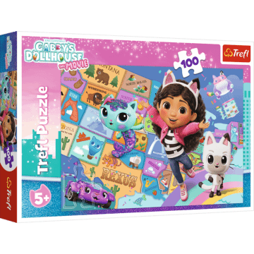 Puzzle 100 el. Przyjaźń w kocim domku, Koci Domek Gabi - opakowanie