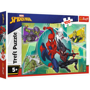 Puzzle 100 el. Spiderman, Pajęcza maska - opakowanie