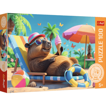 Puzzle 100 el. Relaks w stylu kapibary