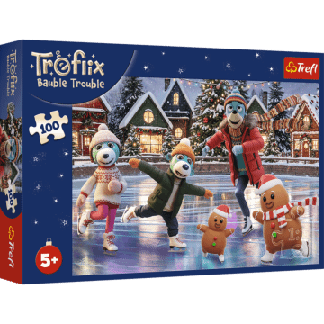 Puzzle Rodzina Treflików 100 el. Bert w bombkach