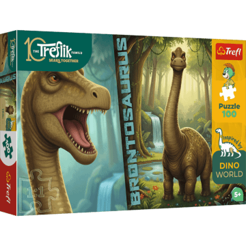 Puzzle Rodzina Treflików, Inspired By Dino World 100 el. Brontosaurus - opakowanie 