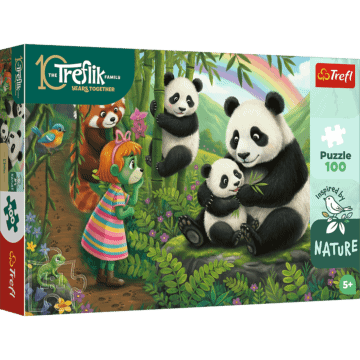 Puzzle Rodzina Treflików, Inspired By Nature 100 el. Pandy - opakowanie 