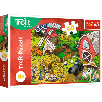 Puzzle Rodzina Treflików 60 el. Trefliki na farmie - opakowanie