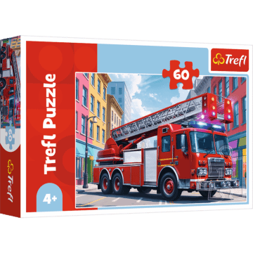 Puzzle 60 el. Wóz strażacki