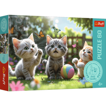 Puzzle Rodzina Treflików 60 el. Trzy kociaki - opakowanie