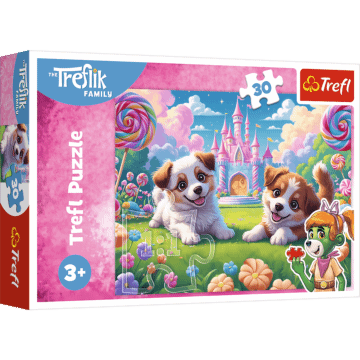 Puzzle 30 el. - Świat pełen uśmiechu - Rodzina Treflików