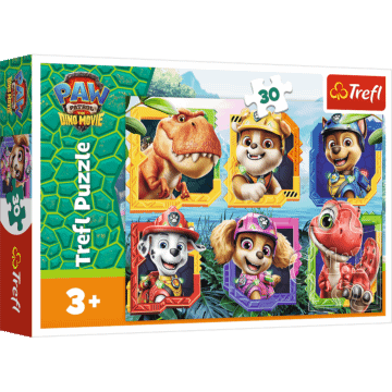 Puzzle Psi Patrol 30 el. Wyspa Dinozaurów - opakowanie 