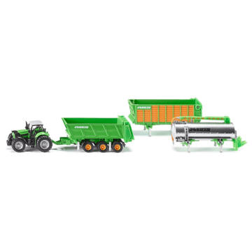 Siku Super - Traktor z naczepą, przyczepą i cysterną (set)