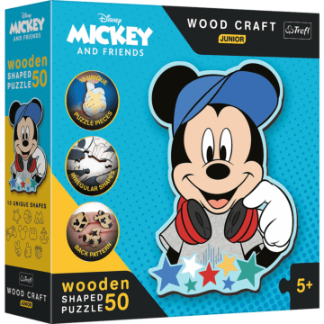W świecie Mickey puzzle drewniane 50 el. - przód opakowania