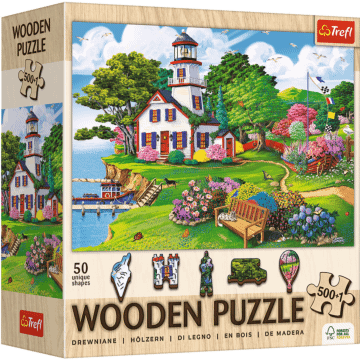 Puzzle drewniane Puzzle 501 el. Letnia przystań
