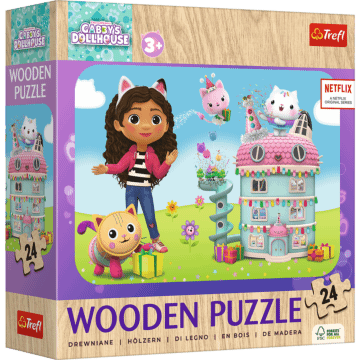 Puzzle drewniane Koci Domek Gabi 24 el. Wesoła Gabby i przyjaciele - opakowanie