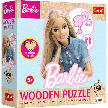 Puzzle drewniane Barbie 50 el. Ulubiona modna Barbie - opakowanie