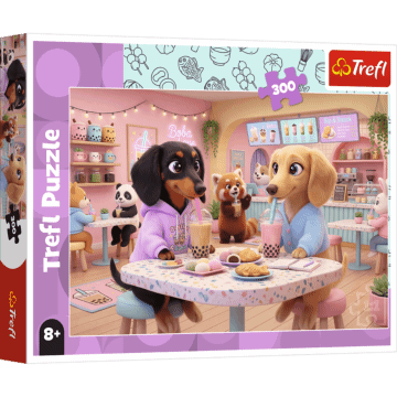 Puzzle 300 el. Jamniki w kawiarni - opakowanie 