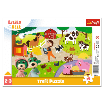 Puzzle dla dzieci 15 elementów - Urocze bobaski