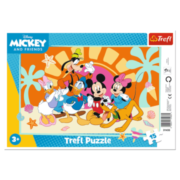 Puzzle ramkowe 15 el. Myszka Miki, Ciekawski Miki
