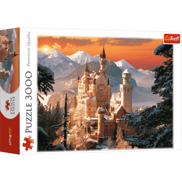 Puzzle 3000 el. Zimowy Zamek Neuschwanstein, Niemcy