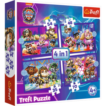 Puzzle 4w1 Bohaterowie na ratunek - opakowanie