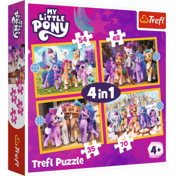 Puzzle 4w1 Kucyki Pony Poznaj kucyki Pony - opakowanie