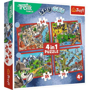 Puzzle 4w1 - Podróże Treflików, Rodzina Treflików