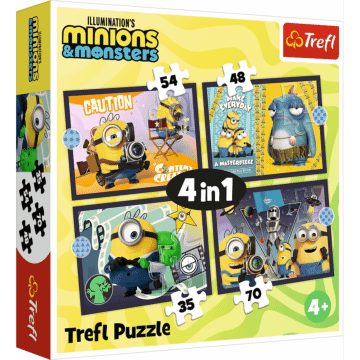 Puzzle 4w1 Nowe przygody Minionków - opakowanie