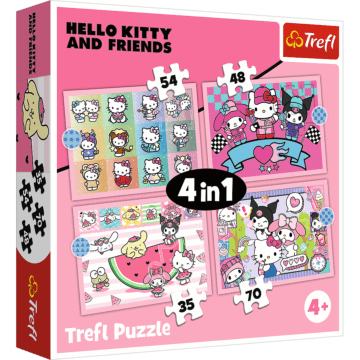 Puzzle 4w1 Sanrio Hello Kitty, Słodkie przygody - opakowanie 