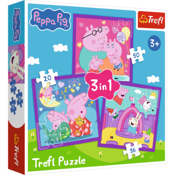 Puzzle 3w1 Peppa Pig, Zwyczaje świnki Peppy - opakowanie
