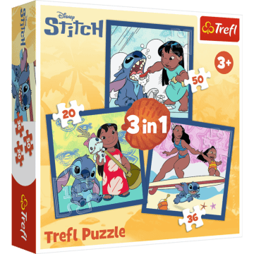 Puzzle 3w1 Lilo & Stitch, Czas ze Stitchem - opakowanie