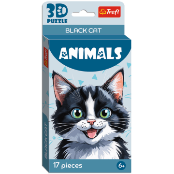 Puzzle 3D - Czarny kotek - OPAKOWANIE 