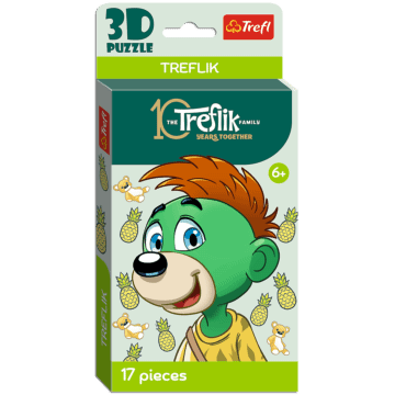 Puzzle 3D - Treflik, Rodzina Treflików - opakowanie 