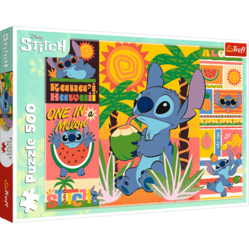 Puzzle Lilo & Stitch 500 el. Wakacje ze Stichem - opakowanie