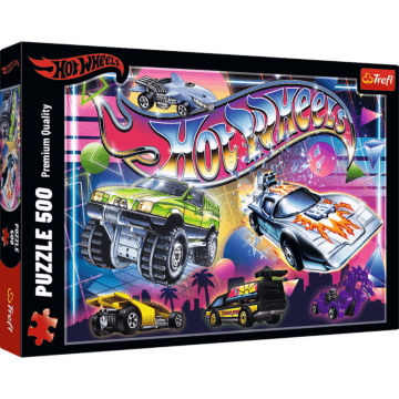 Puzzle 500 el. Hot Wheels, Lata 80-te - opakowanie