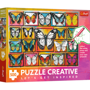 Puzzle Creative 500 el. Kolekcja motyli - opakowanie 