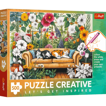 Puzzle Creative 500 el. Kocia oranżeria - opakowanie 