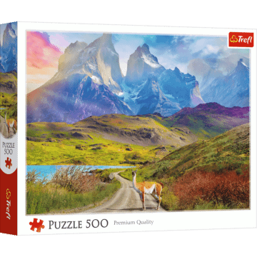 Puzzle 500 el. Lama w Patagonii, Ameryka Południowa - opakowanie