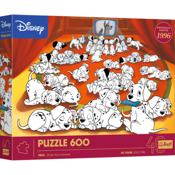 Puzzle 600 el. 40-lecie Trefl - 101 Dalmatyńczyków - opakowanie