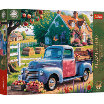 Puzzle 500 el. Premium Plus Quality, Mistrzostwa Europy, Tea Time: Samochód farmera - opakowanie