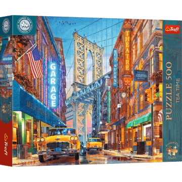 Puzzle 500 el. Premium Plus Quality, Mistrzostwa Europy, Tea Time: Widok na Manhattan Bridge
