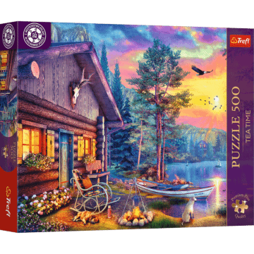 Puzzle Premium Plus Quality Tea Time 500 el. Przystań o zachodzie słońca - opakowanie 
