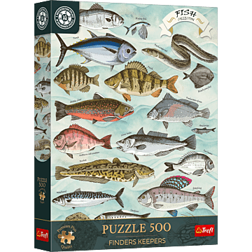 Puzzle 500 el. Premium Plus Quality, Mistrzostwa Polski, Kolekcja Ryb - opakowanie