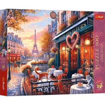 Puzzle Premium Plus Quality 500 el. Love Story: Miłość w Paryżu - opakowanie 