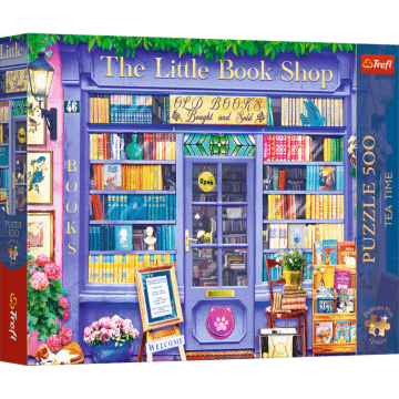 Puzzle Premium Plus Quality 500 el. Tea Time: Sklepik z książkami - opakowanie 