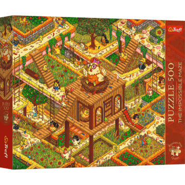 Puzzle Premium Plus Quality 500 el. The Impossible Maze: Śmieszne kurczaki - opakowanie 