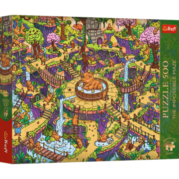 Puzzle Premium Plus Quality The Impossible Maze 500 el. Zabawne kapibary - opakowanie 