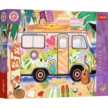 Puzzle 500 el. Premium Plus Quality, Mistrzostwa Polski, Kamper na plaży - opakowanie 