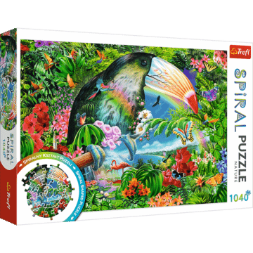 Spiral Puzzle - Tropikalne zwierzęta 1040 elementy | Trefl zdjęcie 1